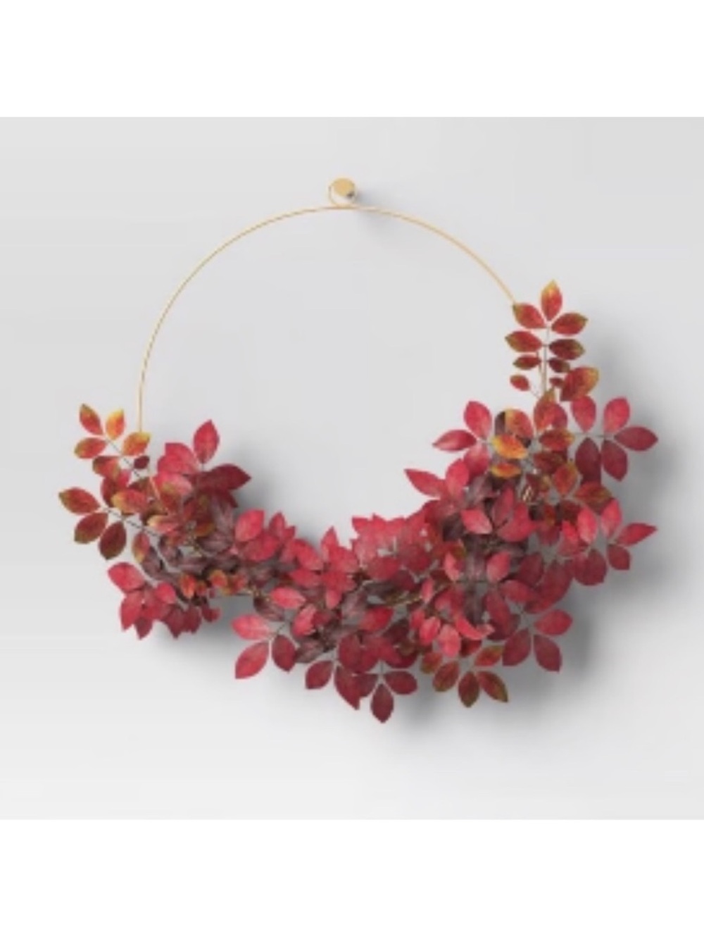 Threshold Red Autumn Leaf Hoop Wreath